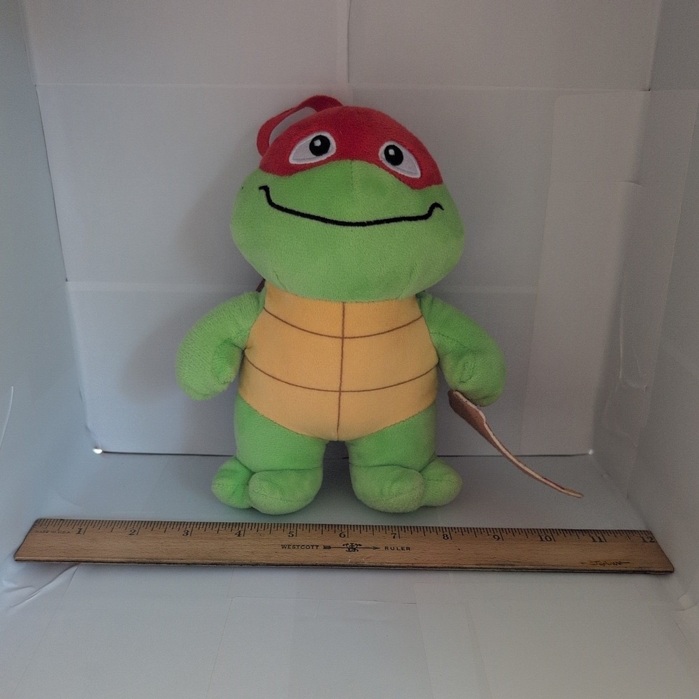 Teenage Mutant Ninja Turtles Tot Mutant Mayhem Raphael 7" Plush Soft Toy Pizza - Picture 2 of 16